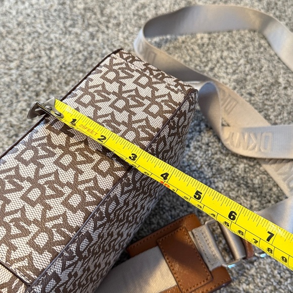 DKNY Brown and Cream Monogram Shoulder Bag - Picture 7 of 7